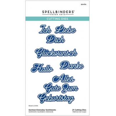 Spellbinders deutsch Etched Dies - German Everyday Sentiments