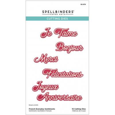 Spellbinders Etched Dies - French Everyday Sentiments