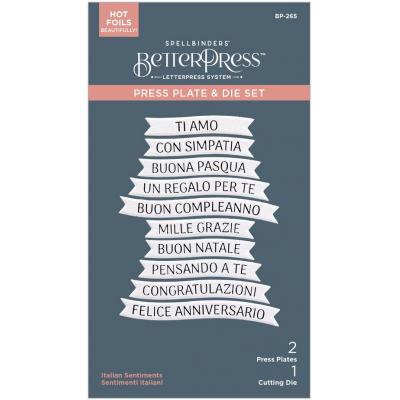 Spellbinders Press Plate & Die Set - Italian Sentiments