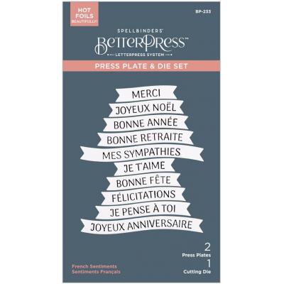 Spellbinders Press Plate & Die Set - French Sentiments