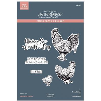 Spellbinders Press Plate & Die Set - Feathered Friends
