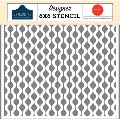 Carta Bella Mercantile Stencil - Groovy Squiggles