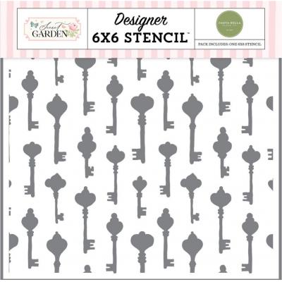 Carta Bella Secret Garden Stencil - Key To My Heart