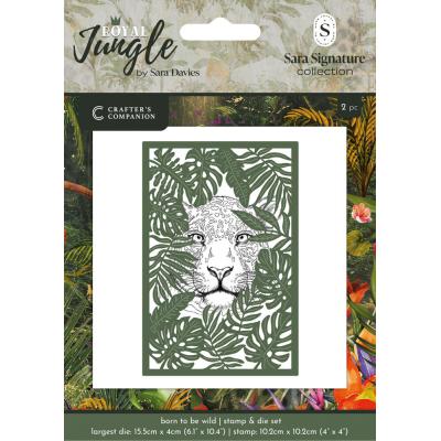 Crafter's Companion Royal Jungle Stamp and Die - Born to be Wild