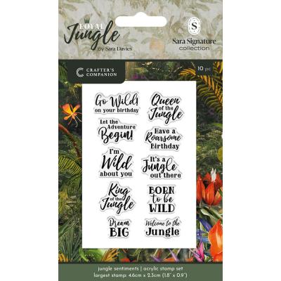 Crafter's Companion Royal Jungle Stempel - Jungle Sentiments
