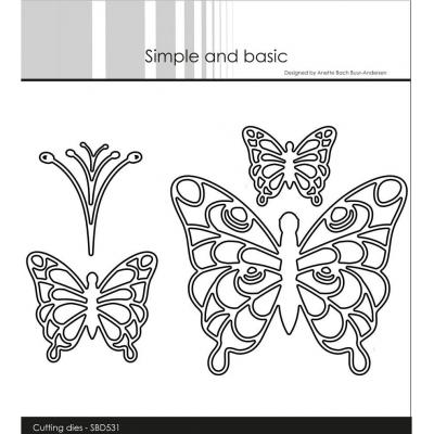 Simple and Basic Cutting Dies - Simple Butterflies Outline