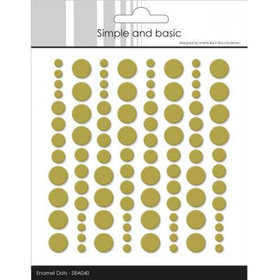Simple and Basic Adhesive Enamel Dots - Olive