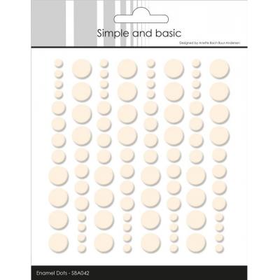 Simple and Basic Adhesive Enamel Dots - Nougat