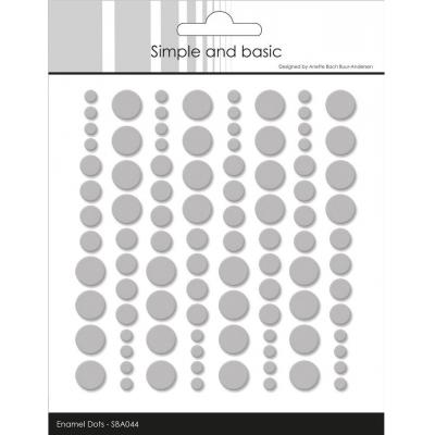 Simple and Basic Adhesive Enamel Dots - Light Grey
