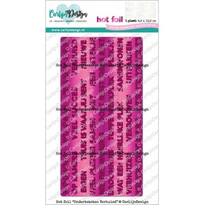 CarlijnDesign Hot Foil Plate - Onderteksten Verhuisd (NL)
