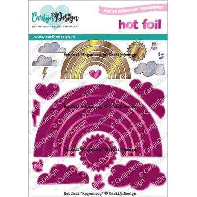 CarlijnDesign Hot Foil Plate - Regenboog