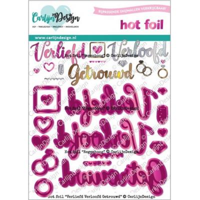 CarlijnDesign Hot Foil Plate - Verliefd Verloofd Getrouwd (NL)