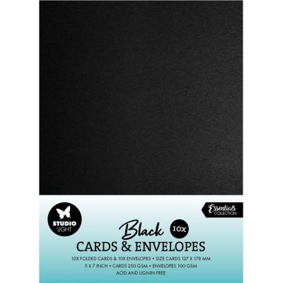 StudioLight Cards & Envelopes 5 x 7 Inch - Black