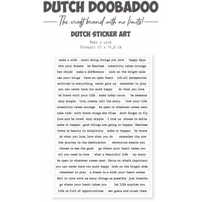 Dutch Doobadoo Sticker - Make a Wish