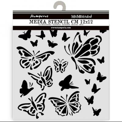 Stamperia Stencil House of Roses - Papillon