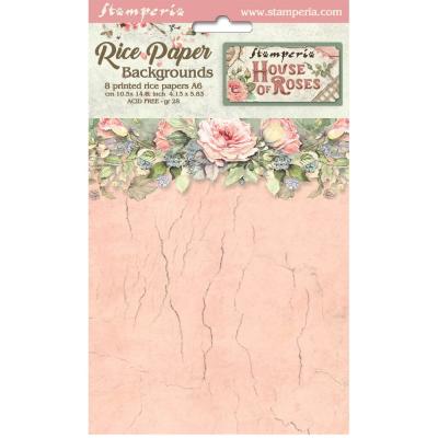 Stamperia Rice Paper House of Roses - Backgrounds
