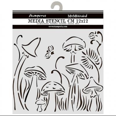 Stamperia Stencil Hidden Grove - Mushrooms
