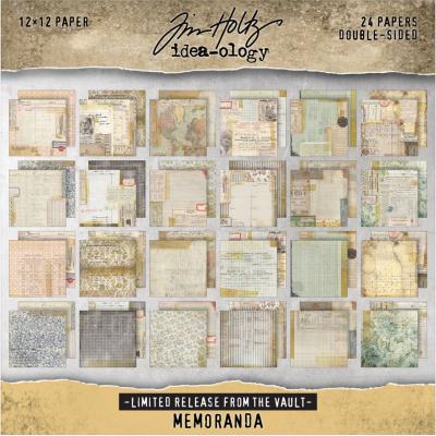 Tim Holtz Idea-ology Vault Paper Stash 2025 - Memoranda