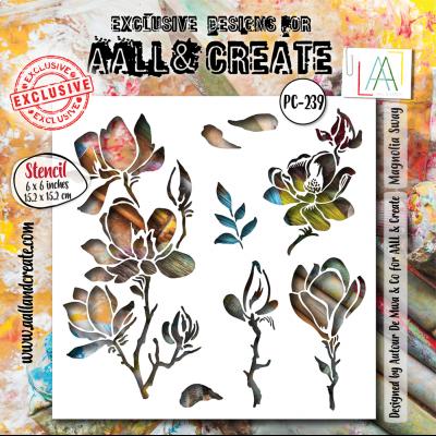 Aall and Create Ethereal Garden Stencil - Magnolia Sway