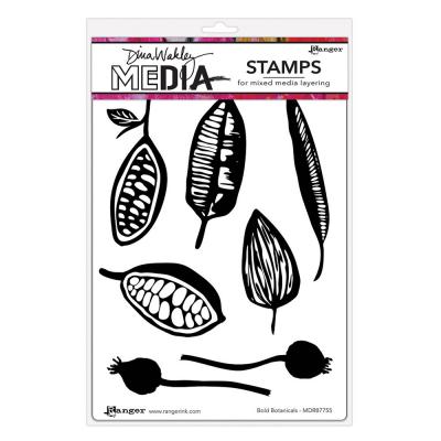 Ranger Dina Wakley Media Stempel - Bold Botanicals