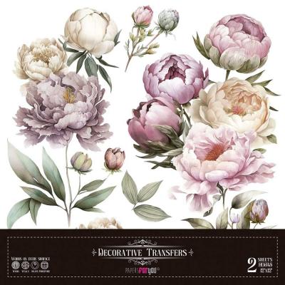 Papers For You Decor Transfers - Peonies