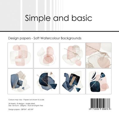 Simple and Basic Paper Pad - Soft Watercolour Backgrounds