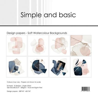Simple and Basic Paper Pad - Soft Watercolour Backgrounds