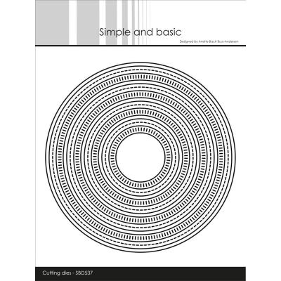 Simple and Basic Cutting Dies - Combi Striped Frames Circle