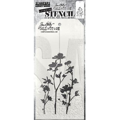 Stampers Anonymous Tim Holtz Stencil - Wildflower