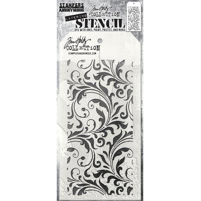 Stampers Anonymous Tim Holtz Stencil - Flourish
