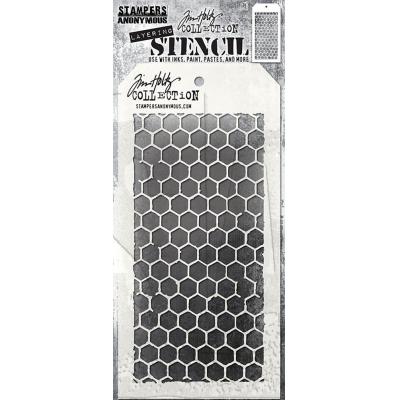 Stampers Anonymous Tim Holtz Stencil - Honeycomb