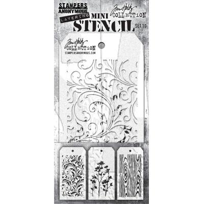Stampers Anonymous Tim Holtz Mini Stencil Set #10