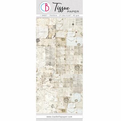 Ciao Bella Tissue Paper - Antique Handwritten Letter