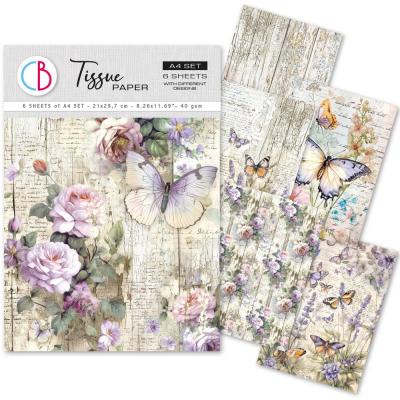Ciao Bella Tissue Paper - Whismical Butterflies
