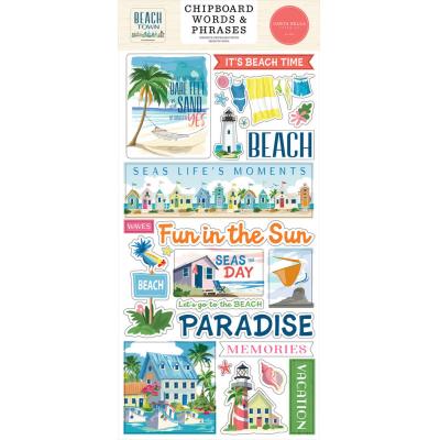 Carta Bella Beach Town - Chipboard Words & Phrases