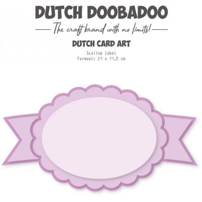 Dutch Doobadoo Stencil - Card Art Scallop Label
