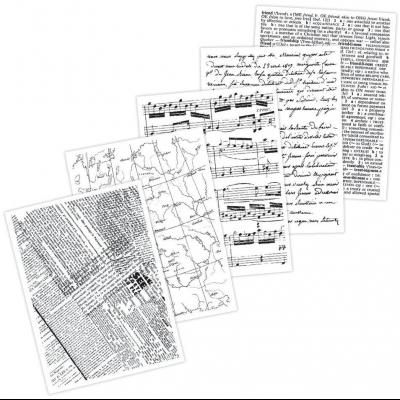 Hero Arts Rub On Transfers - Collage Backgrounds Part 2