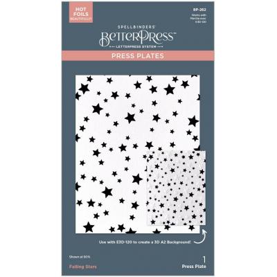 Spellbinders Paper Arts Press Plate - Falling Stars