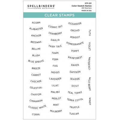Spellbinders Paper Arts Stempel - Color Swatch Names