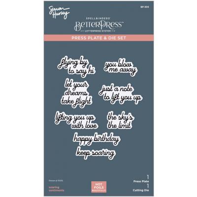 Spellbinders Paper Arts Press Plate & Die Set - Soaring Sentiments
