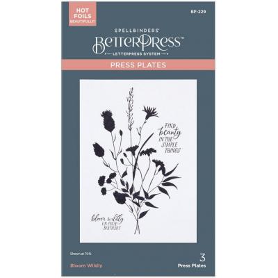 Spellbinders Paper Arts Press Plate - Bloom Wildly