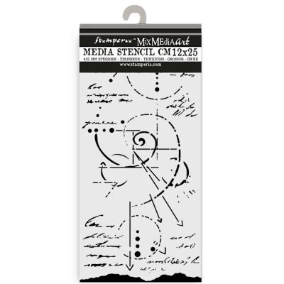 Stamperia Silent Sea Stencil - Fossil