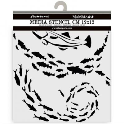 Stamperia Silent Sea Stencil - Fish