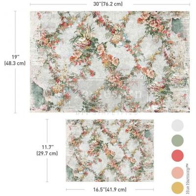 Prima Marketing Re-Design Decoupage Fiber Paper Set  - Jardin Fleuri