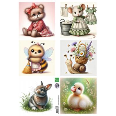 Marianne Design Decoupage Sheet A4 - Cute Animals