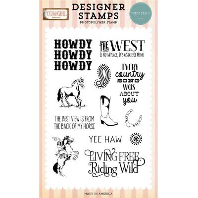 Carta Bella Cowgirl Stempel - Howdy Howdy Howdy