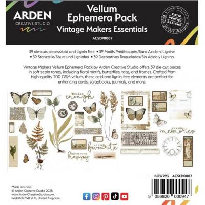 Arden Creative Studio Vintage Makers - Vellum Ephemera Pack