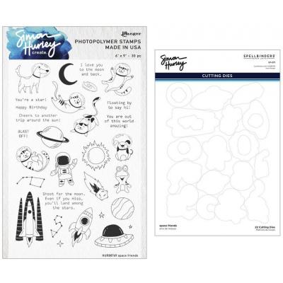 Spellbinders Space Friends Stamp & Die Bundle