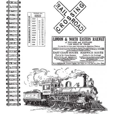 Stampers Anonymous Tim Holtz Stempel - On The Railroad