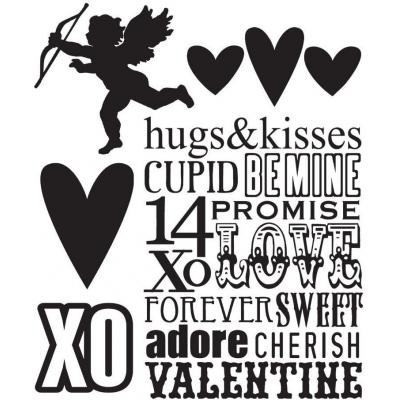 Stampers Anonymous Tim Holtz Stempel - Valentine Silhouettes